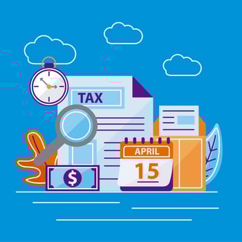 tax icon collection vector