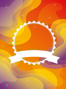 orange vibrant colors background with circle lace vector