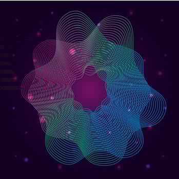 black waves sound blue background vector