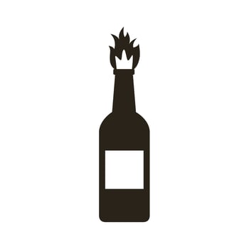 molotov bomb silhouette vector