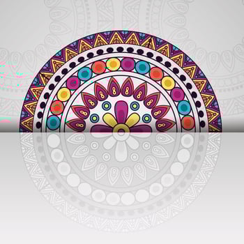 ornamental ethnic banner vintage boho mandala vector