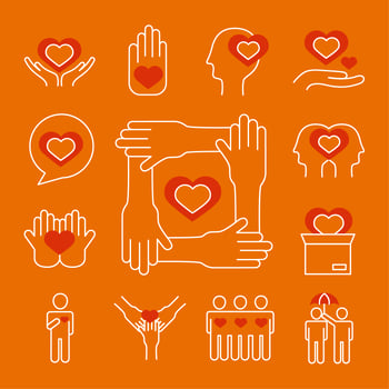 care icon collection vector
