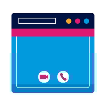 video call design vector