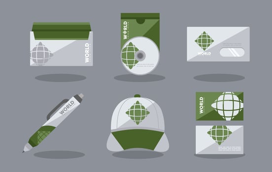 corporate identity icon set vector