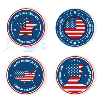 memorial day icons vector