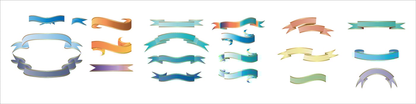 Set of the Ribbons vector