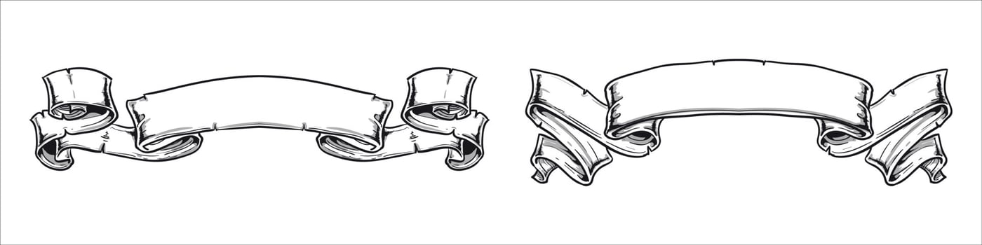 vintage ribbons vector
