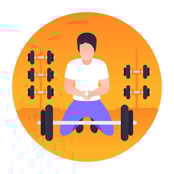 Dumbbells Exercise Concepts vector