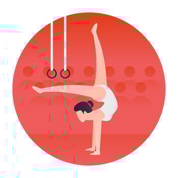 Artistic Gymnastic Concepts vector