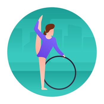 Gymnast Ring Concepts vector