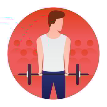Trendy Weightlifting Concepts vector