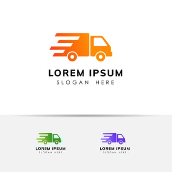 delivery services logo design. courier logo design template icon vector