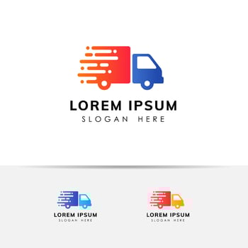 fast delivery services logo design. courier logo design template icon vector illustration