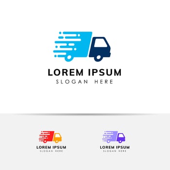 fast delivery services logo design. courier logo design template icon vector illustration
