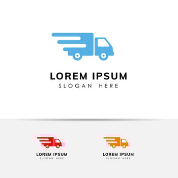 delivery services logo design. courier logo design template icon vector