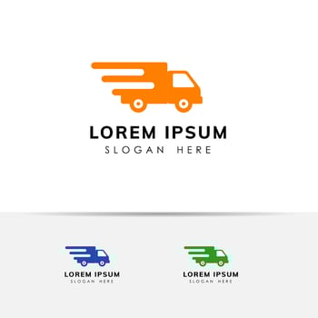 delivery services logo design. courier logo design template icon vector