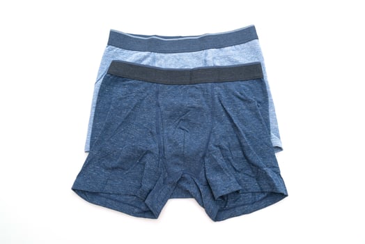 blue men underwear on white background photo