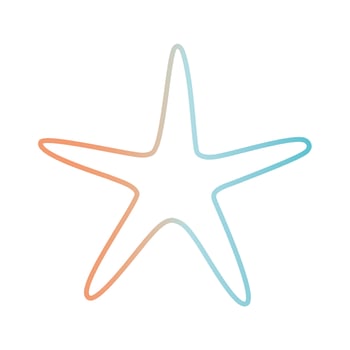 Seastar gradient style icon vector design