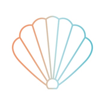 Shell gradient style icon vector design