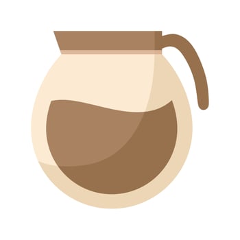 coffee jar icon in white background vector