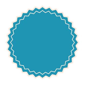 seal stamp of light blue color and one line white vector