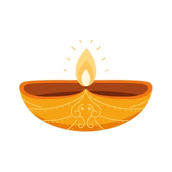 diya lamp light vector