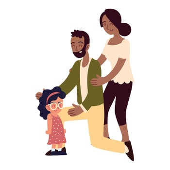afro american couple adoption vector