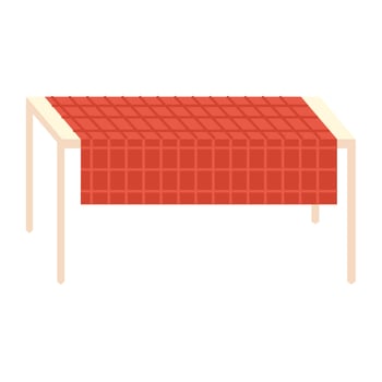 table with tablecloth vector