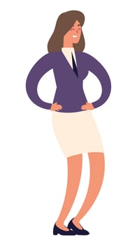 happy employee woman vector