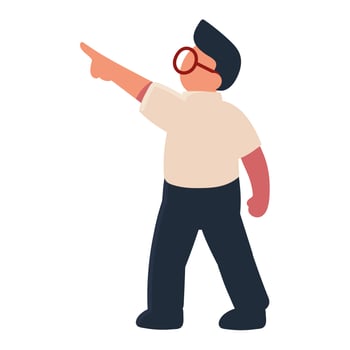 businessman pointing with finger vector