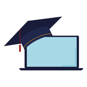 virtual graduation education vector