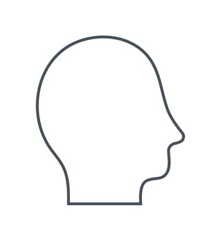 head silhouette icon vector