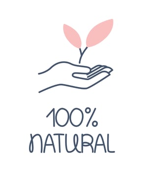100 percent natural seal vector