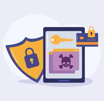 illustration of cyber security vector