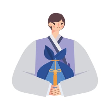 korean male design vector