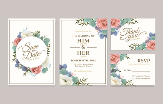 Wedding Invitation Template vector