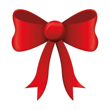 merry christmas gift bow vector design