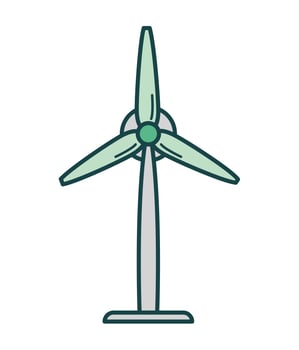 wind turbine illustration vector
