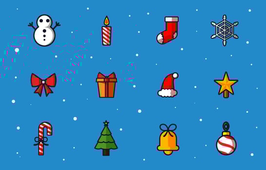 Christmas Elements Icon Collection vector