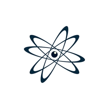 science atom molecule icon white background vector