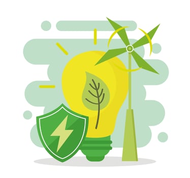 renewable energy icons vector