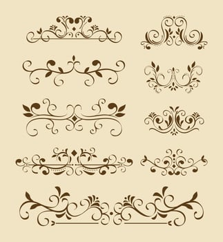 nine dividers victorians vector