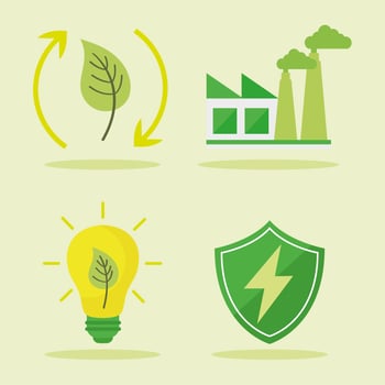 icons of green ecology vector