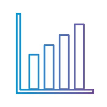 bars chart gradient style icon vector design