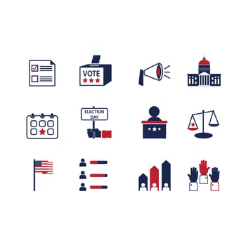 US-General Election Icons vector