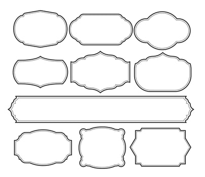 Set of frames border design vintage vector