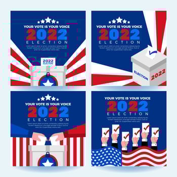the spirit of the people in the US election vector