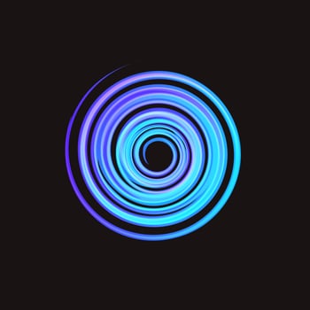 Hurricane, typhoon, tropical storm, air cyclone isolated vector illustration on black background