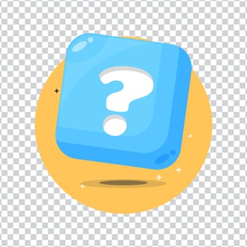 Question sign button on blank background vector