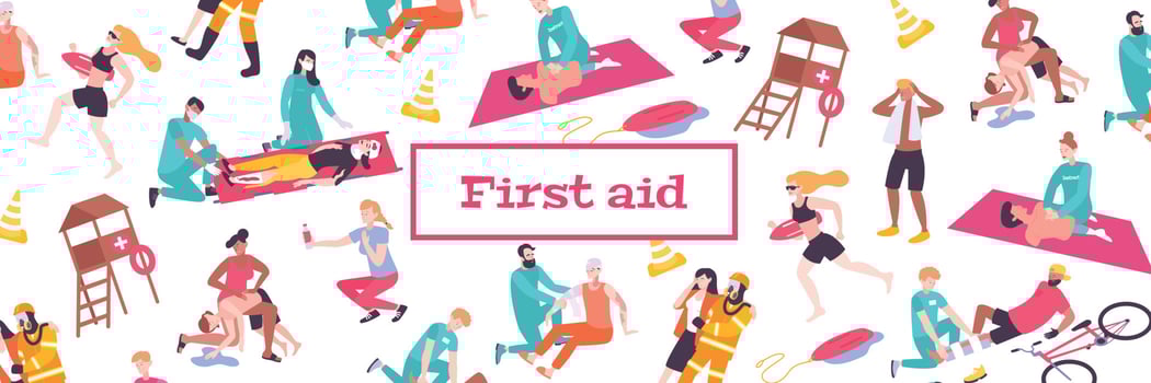 First Aid Pattern Composition vector